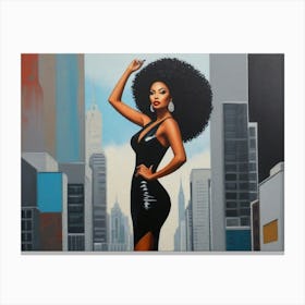 Afro Girl Canvas Print