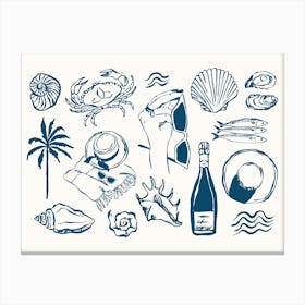 Beach Summer Poster Canvas Print