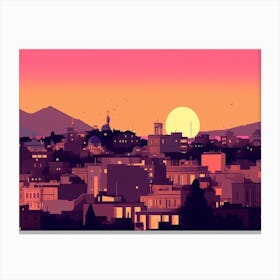 Athens Skyline 2 Canvas Print