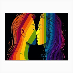 Rainbow Kiss 2 Canvas Print