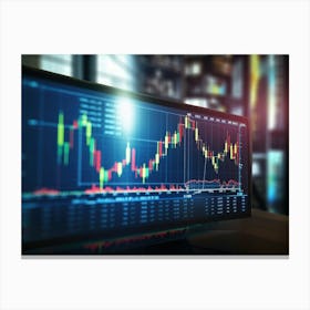 Stock Market Stock Videos & Royalty-Free Footage Canvas Print