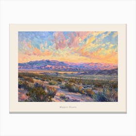 Western Sunset Landscapes Mojave Desert Nevada 4 Poster Canvas Print
