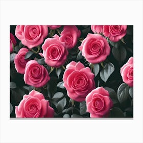 Pink Roses 14 Canvas Print