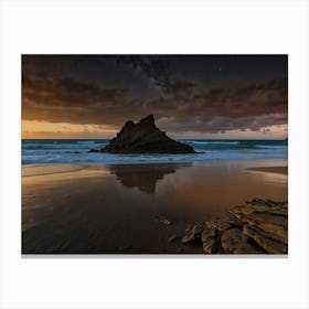 Night At The Beach 1 Canvas Print