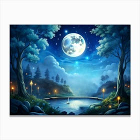 Moonlight Symphony (5) 1 Canvas Print