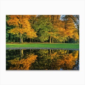 Serene Autumn Reflections 38 Canvas Print