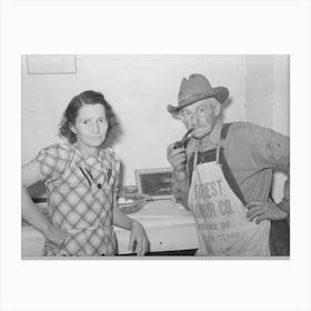 Mr And Mrs Ernest Milton, Pioneers At El Indio, Texas By Russell Lee Canvas Print