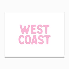 West Coast - Pink Canvas Print