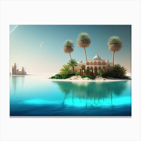 Islamic Emirate Arab Island in the future Canvas Print