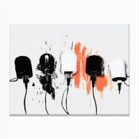 Microphones Audio Recording Studio Graffiti Canvas Print