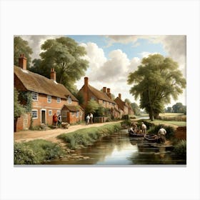 Village By The Water 2 Canvas Print