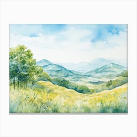 Watercolor Landscape Painting 1 Canvas Print