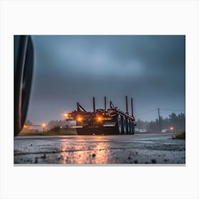 Semi-Trailer On A Road Canvas Print