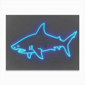 Neon Aqua Bamboo Shark 1 Canvas Print