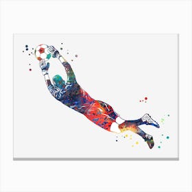 Male Soccer Player Goalkeeper Canvas Print