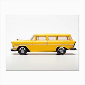Toy Car 55 Chevy Nomad Yellow Canvas Print