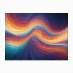 Abstract Wavy Pattern With Colorful, Vibrant Lines Resembling Waves, Or Flowing Liquid Paint Canvas Print