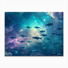 Fish In Space Canvas Print