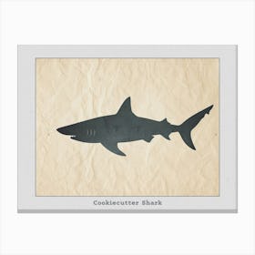 Cookiecutter Shark Silhouette 2 Poster Canvas Print