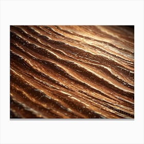 A Close Up Of A Textured, Rippling Surface Resembling Metal Or Liquid, With A Warm, Golden Hue Canvas Print