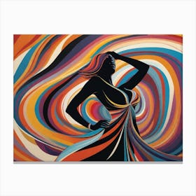 Dancer In A Swirl Canvas Print