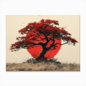 Red Tree 1 Canvas Print