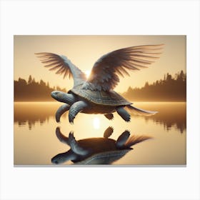 Flying Turtledove Canvas Print