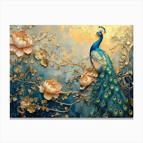 Peacock Painting 3 Canvas Print