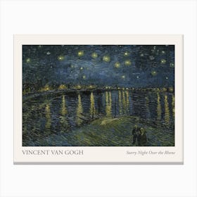Starry Night Over The Rhone, Vincent Van Gogh Poster Canvas Print