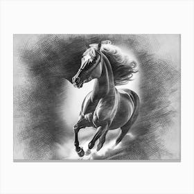 Digital Art Horse Canvas Print