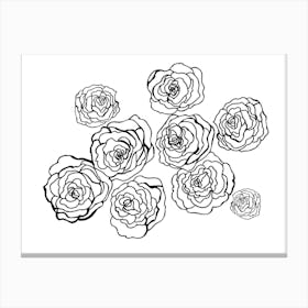 Simple Roses Canvas Print