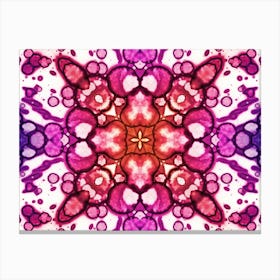 Pink Watercolor Flower Pattern 1 Canvas Print