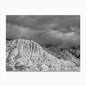 Black And White Himalaya Mountain Range Canvas Print