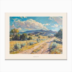 Western Landscapes Santa Fe New Mexico 3 Poster Canvas Print