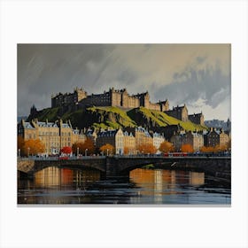 Edinburgh Castle Art 2 Canvas Print