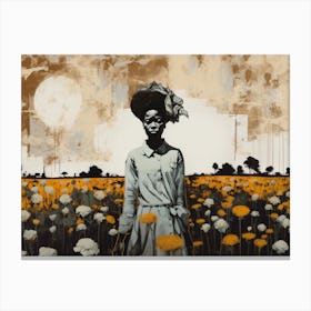 Girl With Hat Canvas Print