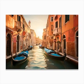 Venice, Italy Paintings Art Print 1 Canvas Print