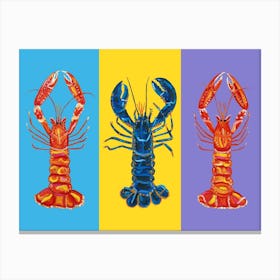 Lobster Love Pop Art Canvas Print