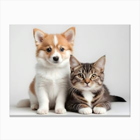 Dog And Cat 10 Canvas Print