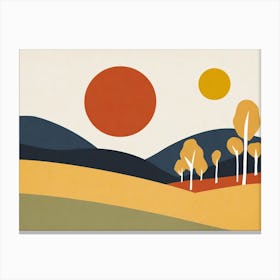 Landscape With Trees 1 Canvas Print