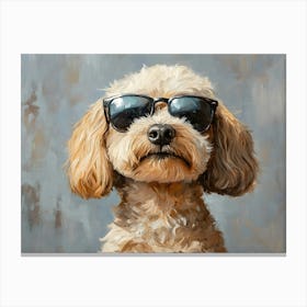 Doodle Wearing Sunglasses 3 Canvas Print