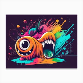 Halloween Colorful Monster 03 Canvas Print
