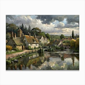 Village By The Water Canvas Print