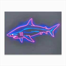 Neon Purple Bull Shark 4 Canvas Print