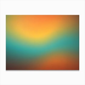 Abstract Blurred Gradient Background With Yellow, Orange, And Turquoise Canvas Print