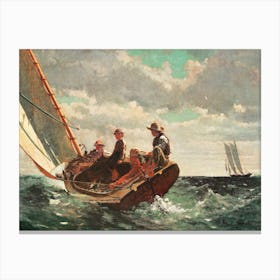 Breezing Up, A Fair Wind (ca. 1873–1876), Winslow Homer Canvas Print