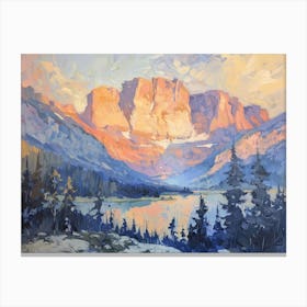 Western Sunset Landscapes Rocky Mountains 6 Canvas Print