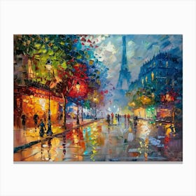 Paris In The Rain 1 Canvas Print