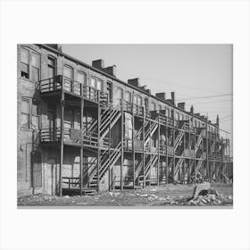 Back Of Apartment House Rented To African Americans, Chicago, Illinois By Russell Lee Canvas Print