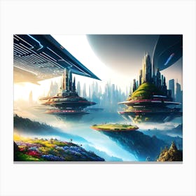 Futuristic City 55 Canvas Print